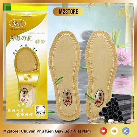 Lót Giày Than Tre Khử Mùi và Thấm Hút Mồ Hôi Cực Tốt LGTT19