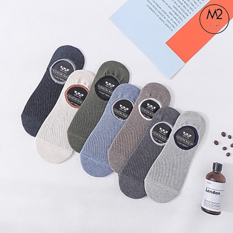 Combo 7 Đôi Tất Vớ Lười Nam Vải Lưới Cotton Phong Cách Lịch Lãm Đơn Giản TL04
