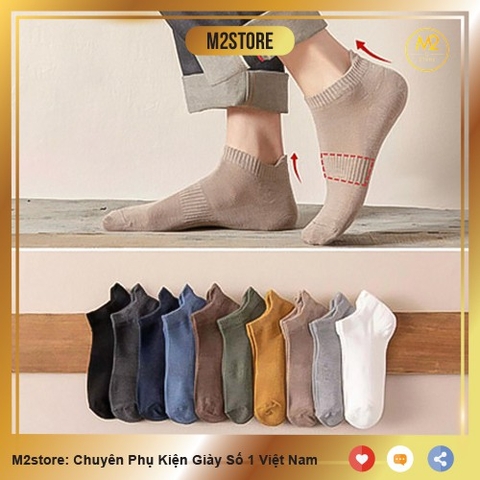 Combo Set 5 Đôi Tất Vớ Nam Cổ Ngắn Thoáng Khí Phong Cách Hàn Quốc TN30