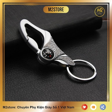 Móc khóa xe máy ô tô Kim chỉ nam XIMO chất liệu inox phong cách (MK21)