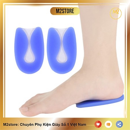 Miếng lót gót silicon chữ U giúp giảm đau, ê gót và chai gót chân khi đi lại LGG03-C3