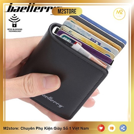 Bóp ví nam đứng Baellerry nhỏ gọn thông dụng cao cấp XIMO thời trang Hàn Quốc (VNA09-A2)
