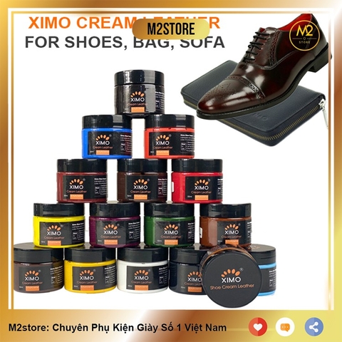 Xi kem chuyên sửa vết bong tróc cho giày da và đánh bóng túi ví, áo, ghế da Ximo Leather Cream (50ml) XDG02