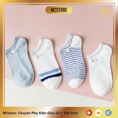 Set Tất Vớ Nữ Cổ Ngắn Caramella 4 Đôi Cao Cấp Mẫu Cừu Xinh TNG45