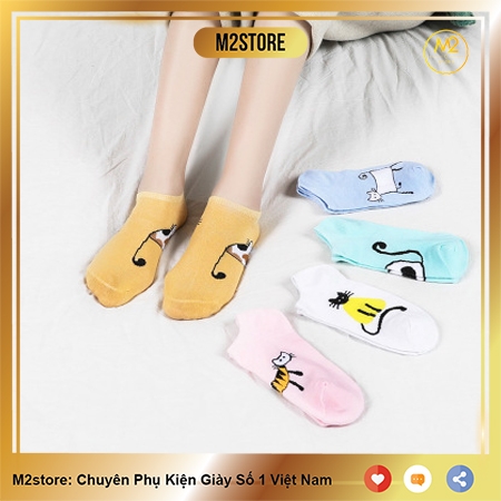 Set 5 Đôi Vớ Tất Nữ Cổ Ngắn Hình Mèo Đáng Yêu Cực Xinh TNG24-G5