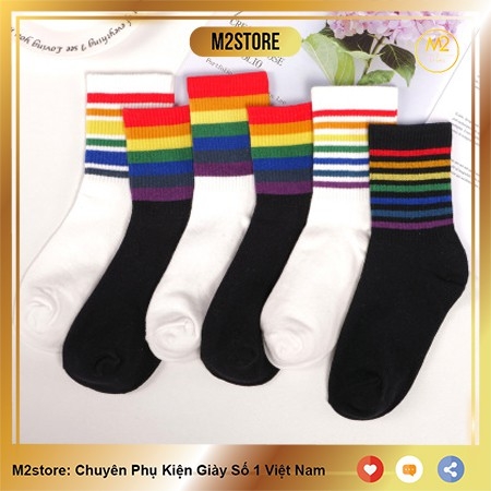 [Hot Trend] Tất Nữ Cổ Cao 7 Sắc Cầu Vồng TNG12-G5