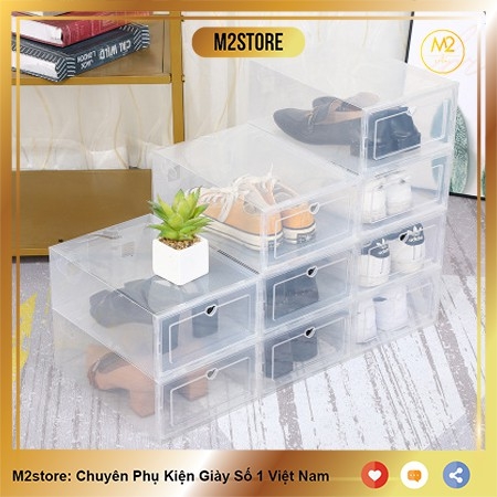 Hộp đựng giày nhựa PP siêu trong suốt có khả năng chống bụi HDG04