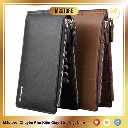 Bóp ví nam dài Baellerry nhiều thẻ và siêu mỏng cao cấp Hàn Quốc, sang trọng, lịch lãm (VND10-A1)