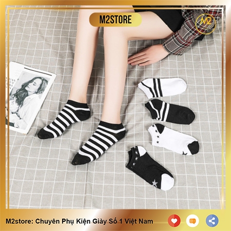 Set 5 Đôi Vớ Tất Nữ Cổ Ngắn Phong Cách Choaway TNG25-G6