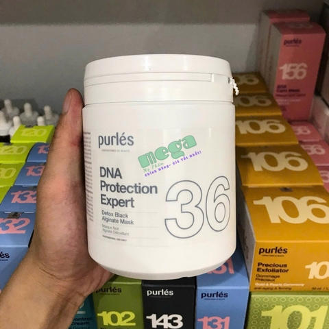 Purles 36 Detox Black Alginate Mask - Mặt Nạ Tảo Đào Thải Độc Tố