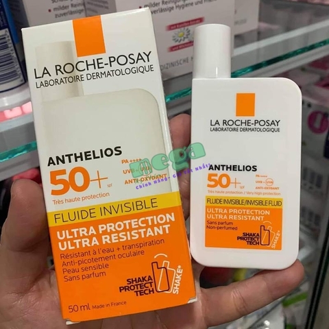 Kem Chống Nắng La Roche-Posay Anthelios Invisible Fluid SPF50+ 50ml [Chính Hãng]
