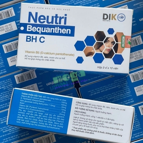 Neutri Bequanthen BH C - Viên Uống Tóc Chắc Tóc, Móng