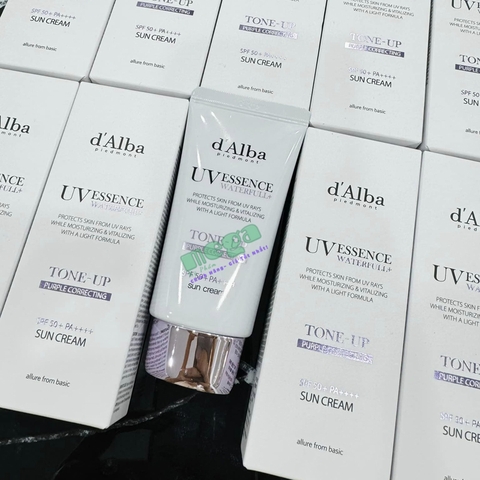d'Alba Waterfull Tone-Up Purple Correcting Sun Cream - Nâng Tông Tím Hiệu Chỉnh Sắc Da 50ml