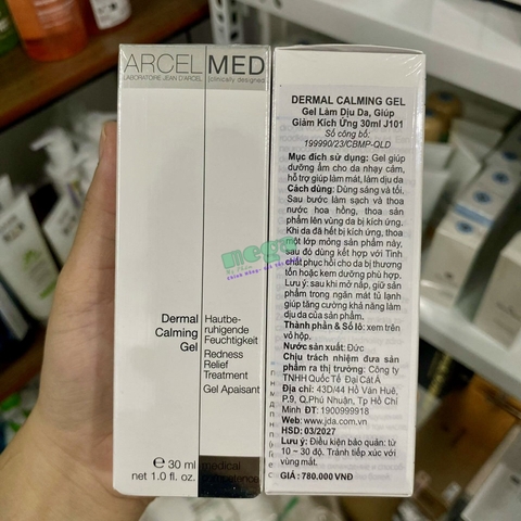 Arcel Med Dermal Calming Gel 30ml -  Gel Làm Dịu Da, Giảm Kích Ứng 30ml