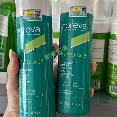 Noreva Exfoliac Intensive Foaming Gel - Sữa Rửa Mặt Da Dầu 200ml