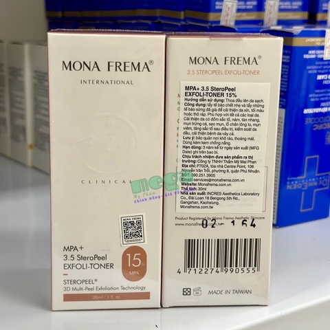 Mona Frema MPA + 3.5 SteroPeel Exfoli-Toner 15% - Toner Tẩy Tế Bào Chết 30ml