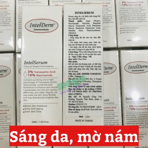 Serum IntelDerm Tranexamic Acid 3% + Niacinamide 10% 30ml [Chính Hãng]
