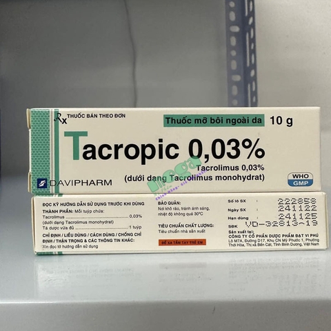 Tacropic 0.03% - Thuốc điều trị trị viêm da
