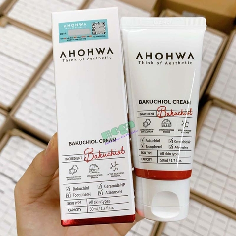 Ahohwa Bakuchiol Cream 50ml - Kem Tái Tạo Trẻ Hoá, Giảm Nhăn [Chính Hãng]