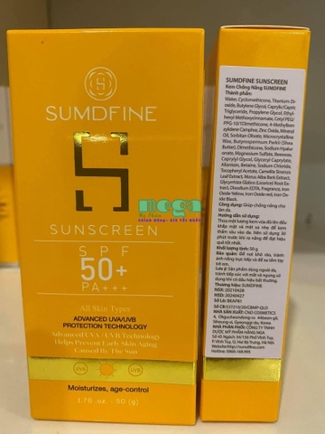 Kem Chống Nắng Sumdfine SPF 50+ Giá Bao Nhiêu? Mua Ở Đâu Chính Hãng?