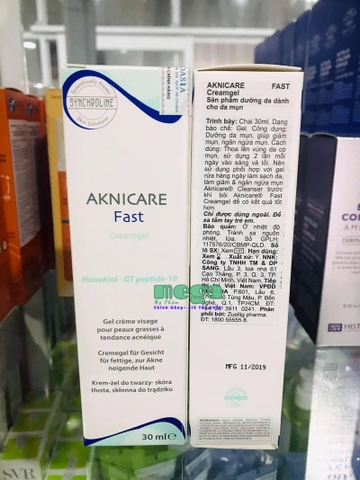 Kem Trị Mụn Aknicare Fast CreamGel 30ml Giá Bao Nhiêu? Mua Ở Đâu Chính Hãng?