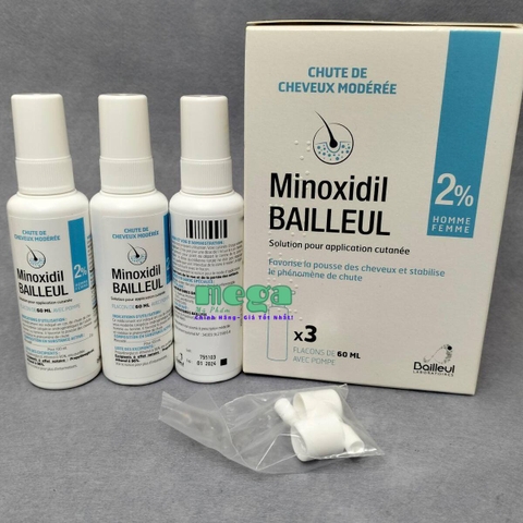 Xịt Tóc Minoxidil 2% Bailleul 60ml Giá Bao Nhiêu? Mua Ở Đâu Chính Hãng?