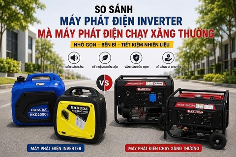 So Sánh Máy Phát Điện Inverter (2kW - 5kW) Và Máy Phát Điện Xăng Thường: Lựa Chọn Nào Tối Ưu?