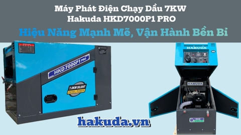 Máy Phát Điện Chạy Dầu 7KW Hakuda HKD7000P1 PRO – Hiệu Năng Mạnh Mẽ, Vận Hành Bền Bỉ