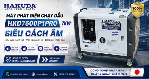 Máy phát điện Hakuda HKD7500P1PRO – Chủ động nguồn điện khi cần thiết