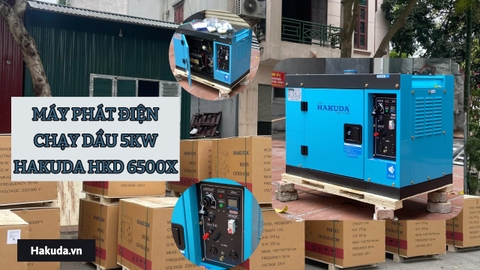 Máy Phát Điện Chạy Dầu 5Kw Hakuda HKD 6500X – Lựa Chọn Hoàn Hảo Cho Nguồn Điện Ổn Định