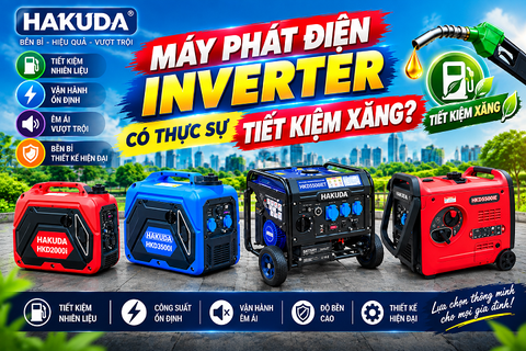 Máy Phát Điện Inverter Có Thực Sự Tiết Kiệm Xăng Không? Đánh Giá Chi Tiết Dòng Máy Hakuda