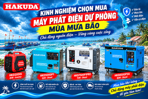 Kinh Nghiệm Chọn Mua Máy Phát Điện Dự Phòng Mùa Mưa Bão