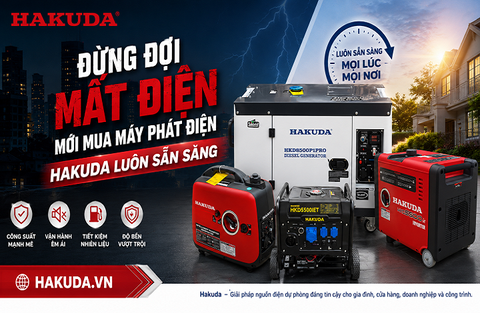 Đừng Đợi Mất Điện Mới Mua Máy Phát Điện – Hakuda Luôn Sẵn Sàng