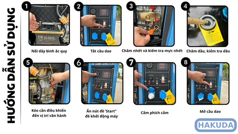 Hướng Dẫn Sử Dụng Máy Phát Điện Chạy Dầu Hakuda Đề Ấn