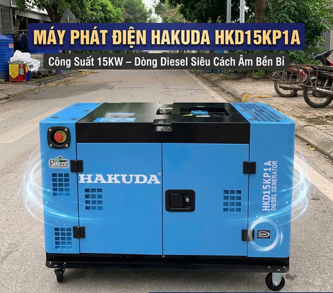 Máy Phát Điện 15KW Hakuda HKD15KP1A – Dòng Diesel Siêu Cách Âm Bền Bỉ