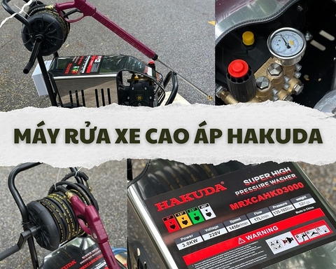 Máy rửa xe cao áp Hakuda là sản phẩm công nghiệp nông thôn tiêu biểu cấp quốc gia
