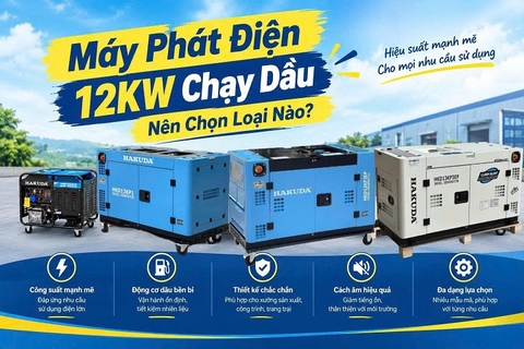 Máy Phát Điện 12KW Chạy Dầu Nên Chọn Loại Nào?
