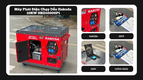 Máy Phát Điện Chạy Dầu Hakuda 10KW HKD10000P1: Giải Pháp Năng Lượng Dự Phòng Tối Ưu