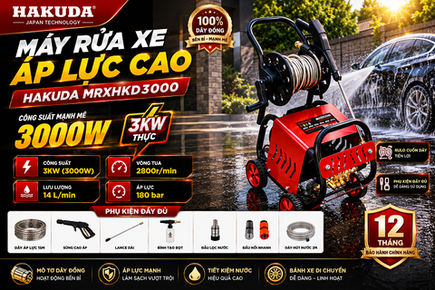 Có Nên Mua Máy Rửa Xe Áp Lực Cao 3000W Hakuda MRXHKD3000 Không?