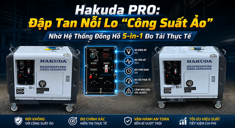 Hakuda PRO: Đập Tan Nỗi Lo Công Suất Ảo Nhờ Hệ Thống Đồng Hồ 5-in-1 Đo Tải Thực Tế