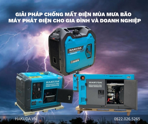Giải Pháp Chống Mất Điện Mùa Mưa Bão – Máy Phát Điện Cho Gia Đình Và Doanh Nghiệp