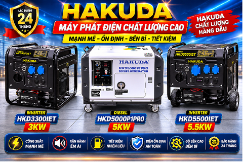 Máy Phát Điện Hakuda – Giải Pháp Điện Dự Phòng Đáng Tin Cậy Mùa Nắng Nóng
