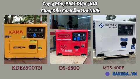 Top 3 Máy Phát Điện 5KW Chạy Dầu Cách Âm