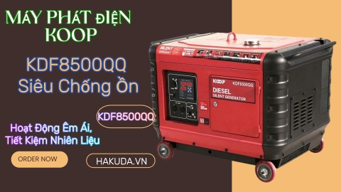 Máy Phát Điện Chạy Dầu 6Kw Koop KDF8500QQ Siêu Chống Ồn - Hoạt Động Êm Ái, Tiết Kiệm Nhiên Liệu