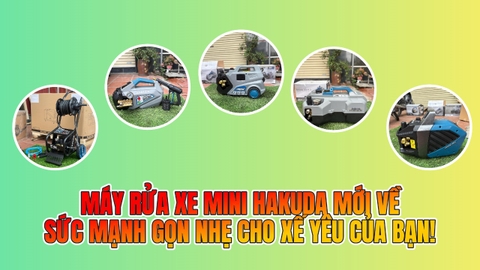 Máy Rửa Xe Mini Hakuda Mới Về: Sức Mạnh Gọn Nhẹ Cho Xế Yêu Của Bạn!