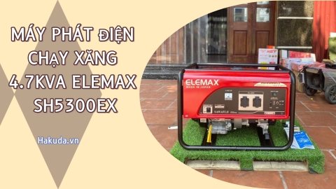 Máy phát điện chạy xăng Elemax SH5300EX thương hiệu Nhật Bản - nổi tiếng về chất lượng và độ bền