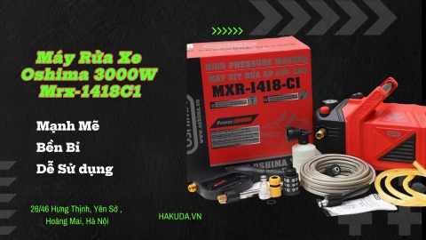 Máy Rửa Xe 3000W Oshima MXR-1418-C1- Mạnh Mẽ, Bền Bỉ , Dễ Sử Dụng