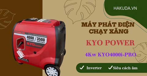 Máy Phát Điện Chạy Xăng Kyo Power Inverter 4Kw KYO4000i-PRO Cách Âm Siêu Êm