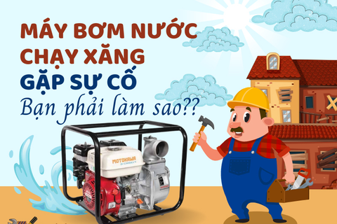 Máy Bơm Nước Chạy xăng Gặp Sự Cố, Bạn Phải Làm Sao