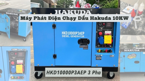 Máy Phát Điện Chạy Dầu Hakuda 10KW HKD10000P3AEP 3 Pha: Đột Phá Công Nghệ 3 Pha & Tiện Nghi Một Chạm
